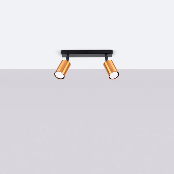 Plafon WINX 2 czarny/miedź