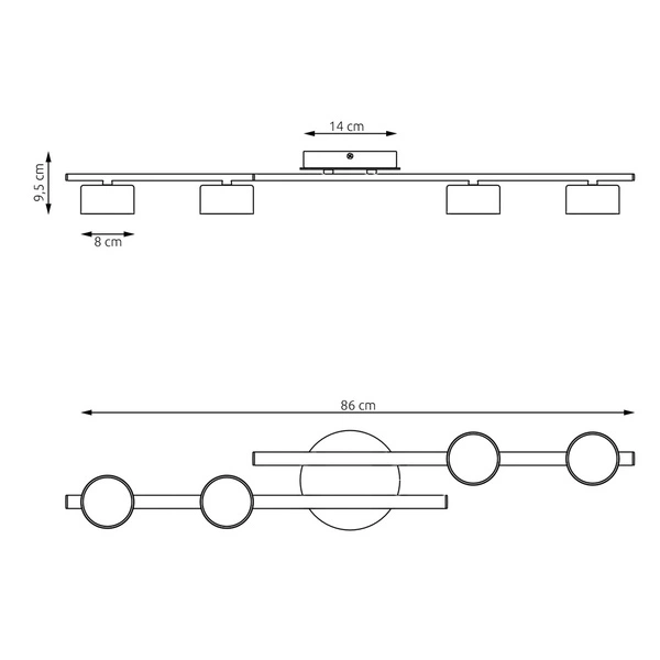 Lampa sufitowa Emibig FRAGMENT 4 WH 1418/4