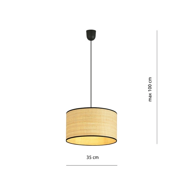 Lampa wisząca Emibig ASTON 1 RATTAN 1149/1