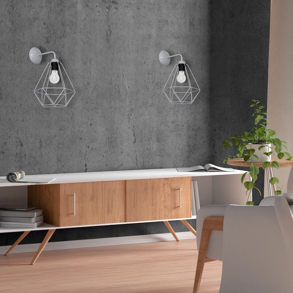 Kinkiet BASKET, szary, 1x60W E27, MLP7207