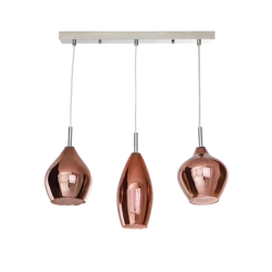 Azzardo AMBER MILANO 3 COPPER 3078
