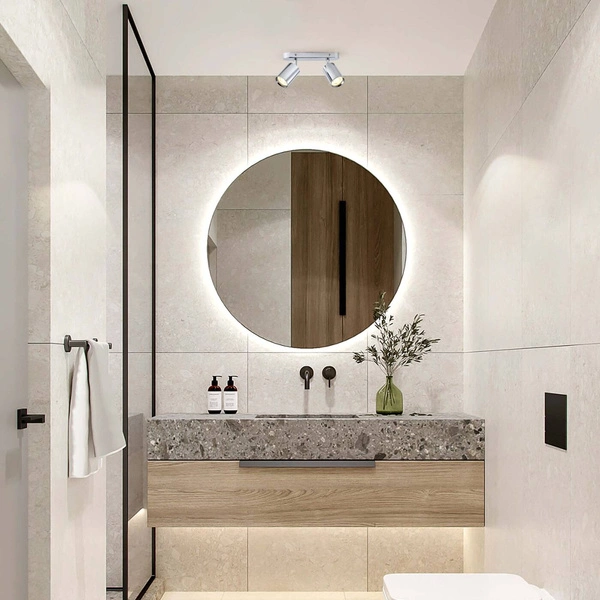 Lampa sufitowa, spot Belize 2, chrom, 2x50W GU10, IP44