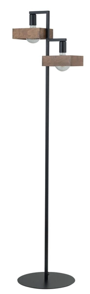 Nowoczesna lampa ścienna do salonu ROBIN E27 60W wys. 160cm | czarny brązowy