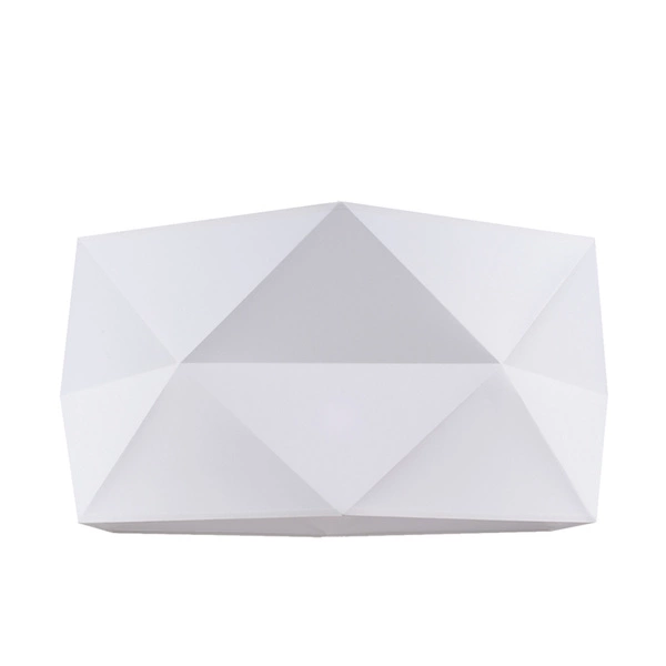 Lampa wisząca Finja 1xE27 maks. 60W chromowany metal/biały kabel z tkaniny/biały klosz z tkaniny 1841828