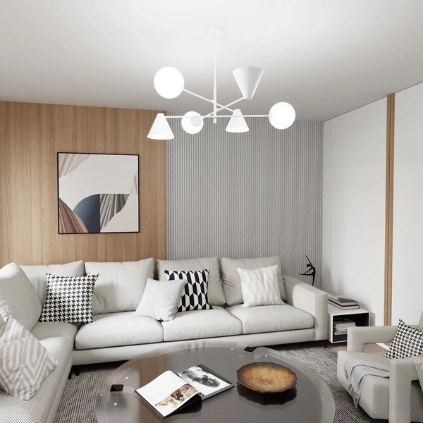 Lampa sufitowa Emibig HERMES 6 Biały 1348/6