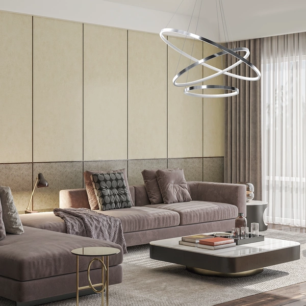 Lampa wisząca HOOP CHROME 93W LED