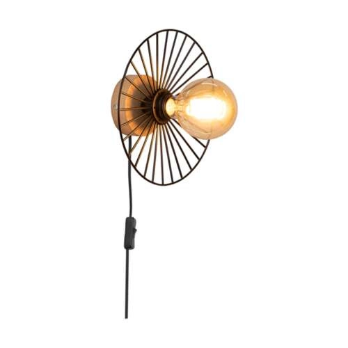 Antonella Kinkiet 1xE27 Max.25W Dąb Olejowany/Czarny 289049174