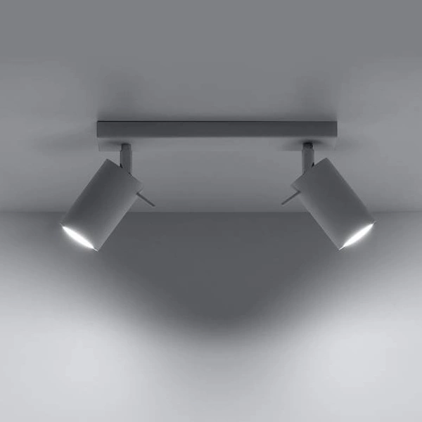 Plafon RING 2 punktowy Stal kolor biały 12W LED, SL.0088