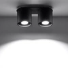 Plafon Sollux ORBIS 1 aluminium czarny 2x12W LED, SL.0054