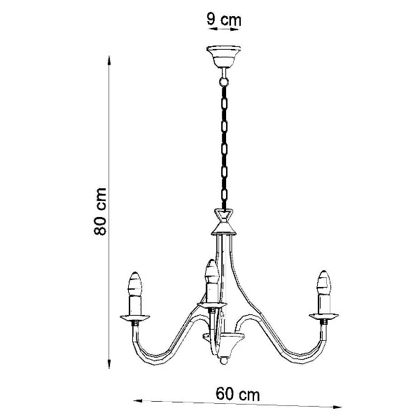 Żyrandol Sollux MINERWA 3 Stal, Biały, E14, 3 X 12W LED, sl.0213