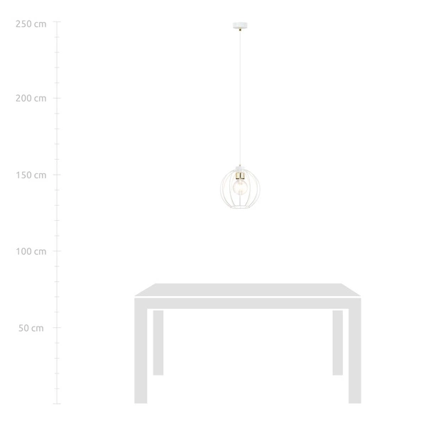 Lampa wisząca Emibig GINO 1 Biały/GOLD 1223/1