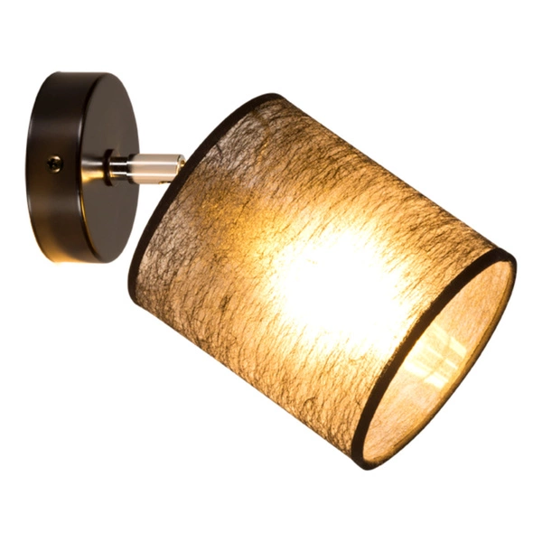 Kinkiet Nevoa 1xE27 maks. 25W Czarny metal/Chromowany metal/czarny klosz z tkaniny 56795104