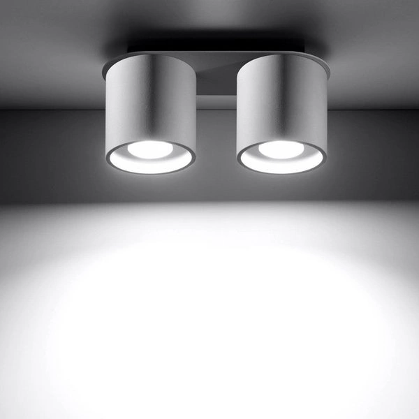 Lampa sufitowa Sollux Plafon ORBIS 1 aluminium biały 2x12 W LED, SL.0056