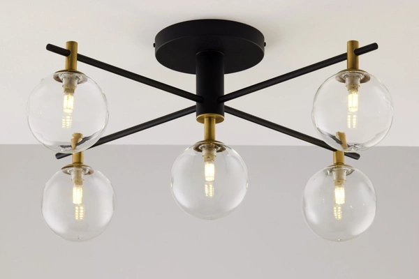 Nowoczesna Lampa sufitowa FIGARO wys. 34cm 5xG9 14W IP20 | Złoty