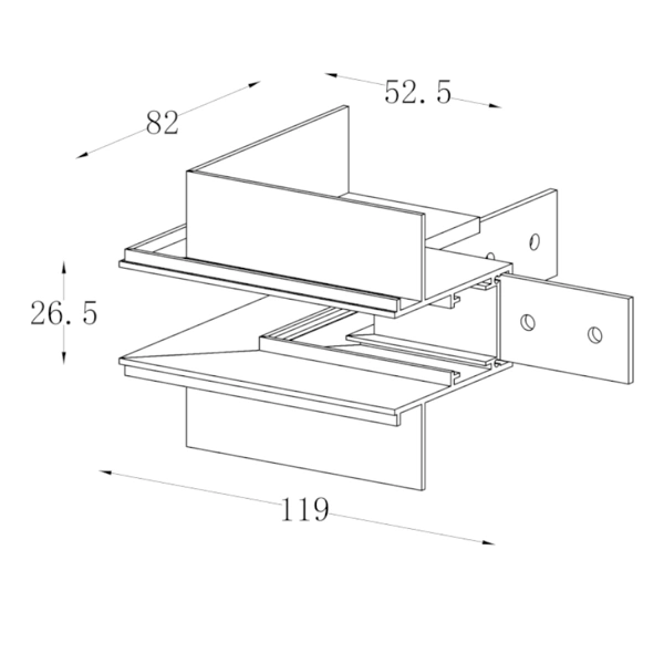 Łącznik LV 90 bezramkowy ZEW 413100