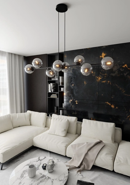 Lampa wisząca Emibig ROSSI 8 BL GRAFIT 875/8