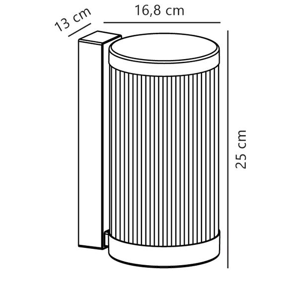 Kinkiet COUPAR E27 25W Plastik | Czarny
