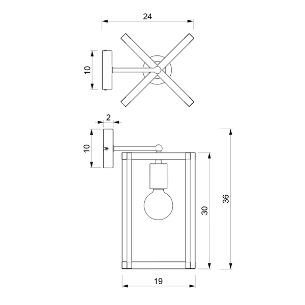 Kinkiet ARNOLD, MLP8561, czarny, 1x60W E27