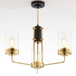 Lampa sufitowa RAMIREZ wys. 64cm 3xE27 15W IP20 | złoty połysk