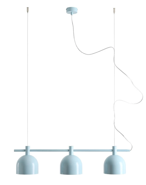 LAMPA WISZĄCA BERYL 3 BABY BLUE