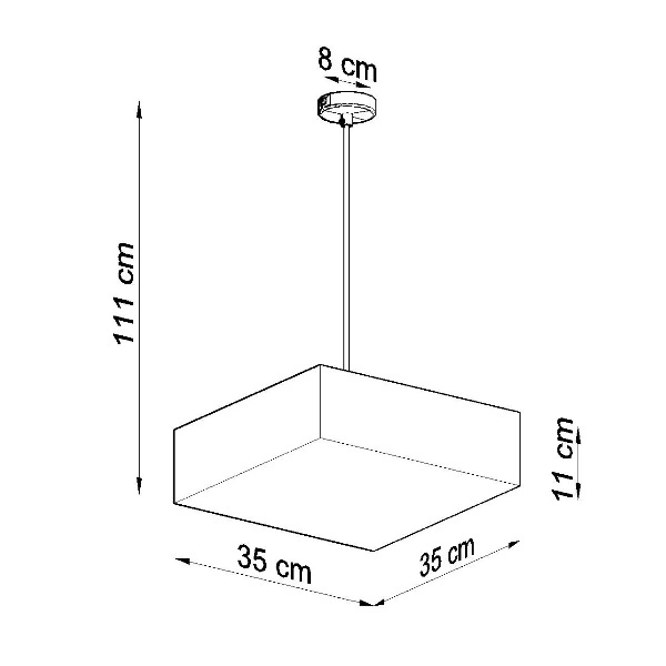 Lampa wisząca Sollux HORUS 35 Lampa PVC, Stal, szary 2 x 15W LED, SL.0131