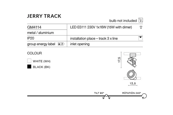 Azzardo JERRY TRACK 3LINE GOLD 5237
