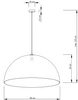 Lampa wisząca do salonu SFERA śr. 90cm E27 60W | złota