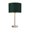 Lampa Stołowa Scarlett 1xE27 Maks. 40W Metal Satin/Przezroczysty Kabel PCV/Abażur Zielony Aksamit 7754027
