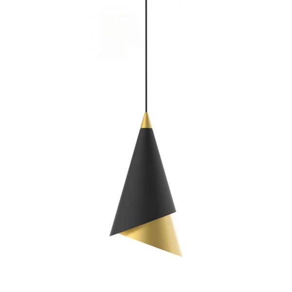 Lampa wisząca Raalto śr. 12cm 7,7W LED ciepła biel 3000K | czarny/złoty
