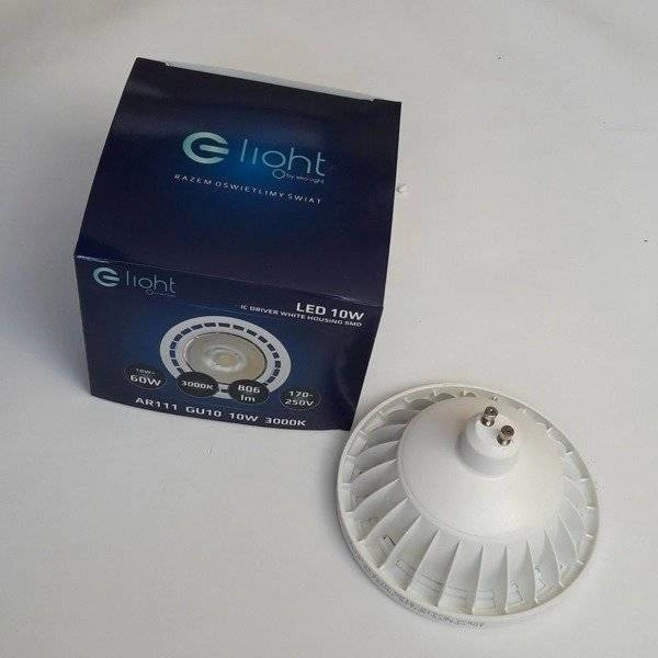 Żarówka LED MR111 GU10 10W biała 3000K ciepła