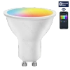 Żarówka LED sterowana Bluetooth Easy smart RGBW + CCT barwa 2700 - 6000K + 4,9W GU10 SMART Simply multikolor