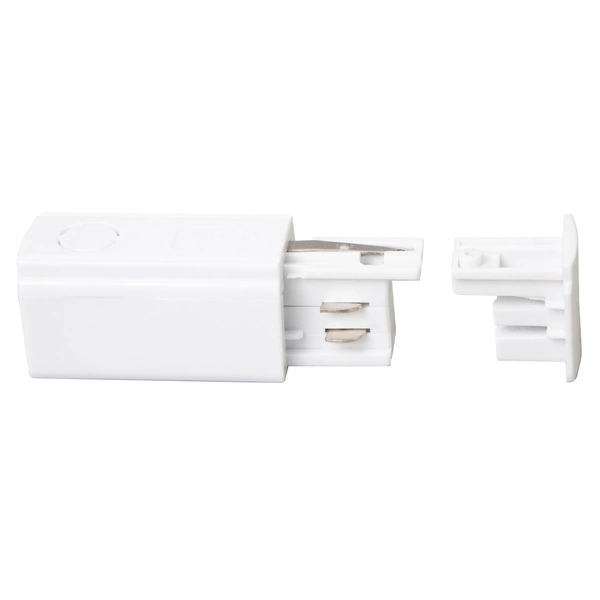 Zasilanie + Zaślepka Do Szynoprzewodu Biały 3-Obwodowy