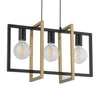Nowoczesna lampa wisząca EDEN 3x E27 60W szer. 50cm | czarny złoty