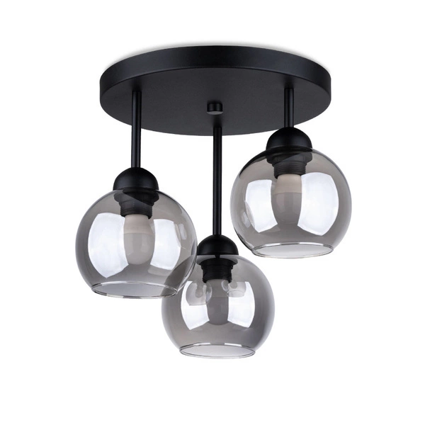 Lampa sufitowa ALINO 3, czarny/dymiony, 3x60W E27, SL.1140