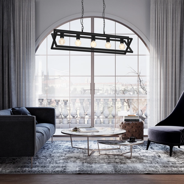 Lampa wisząca ARNOLD, MLP8564, czarna, 5x60W E27