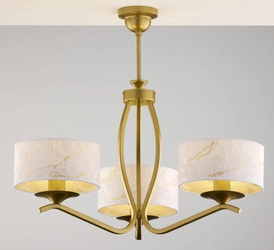 Klasyczny Żyrandol KASZMIR wys. 58cm 3xE27 15W IP20 | złoty połysk