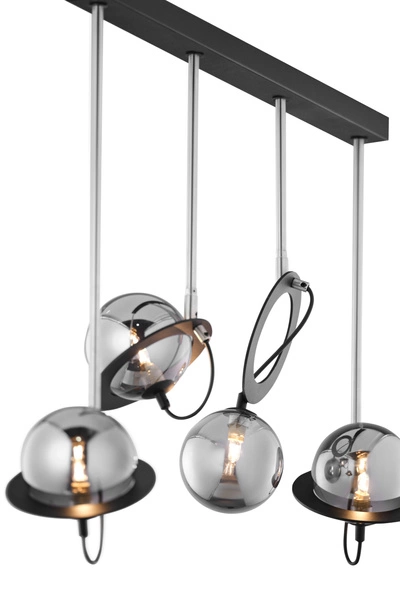 Nowoczesna Lampa wisząca PLANET wys. 60cm 4xG9 14W IP20 | Czarny