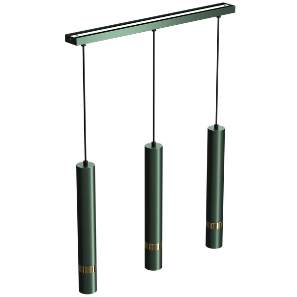Lampa wisząca JOKER, MLP7721, zielony/złoty, 3x8W GU10