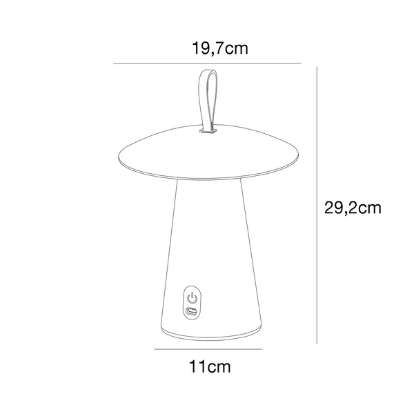 Lampa z przenośna na akumulator ARA LED 3000K Biała ciepła Aluminium | Biały