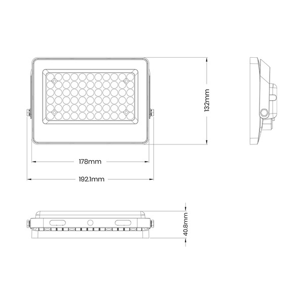 Naświetlacz solarny Fokus, 60W LED,900lm, barwa zimna 6000K, EKO9091