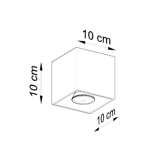 Plafon QUAD 1, SL.0567, antracyt, 1x40W GU10