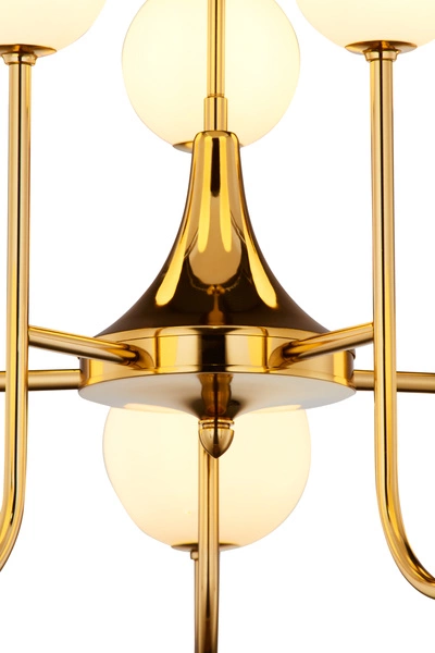 Nowoczesny Żyrandol SELEN wys. 72cm 10xG9 14W IP20 | Złoty