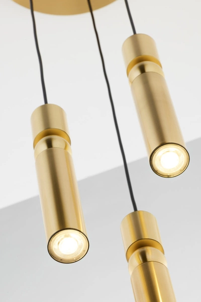 Nowoczesna Lampa wisząca ALAS wys. 35-136cm 3xG10 14W IP20 | Złoty