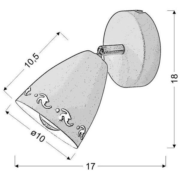 Kinkiet COTY 91-67159 czarny 1xE14