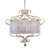 Lampa wisząca RINALDO śr. 66cm 6xE14 | srebrny szampański/transparentny