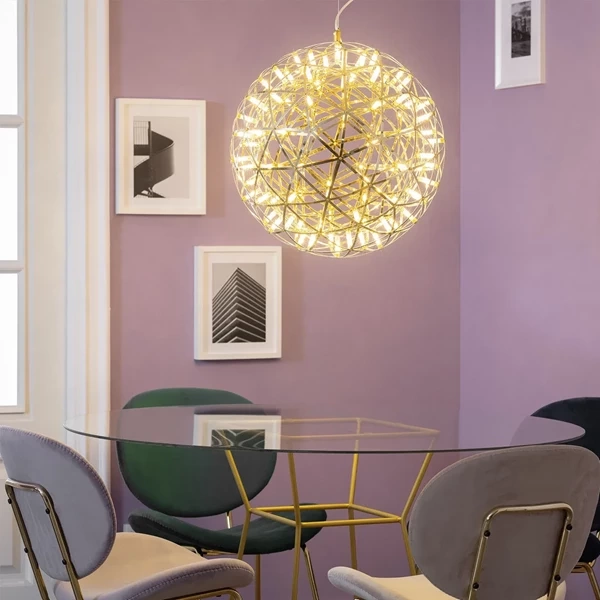 Lampa Wisząca Złota LED 35W Abruzzo Sofia Barwa Ciepła 50cm