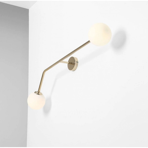 Aldex Kinkiet PURE POZIOMY 1064D30, złoty/biały, 2x40W E14