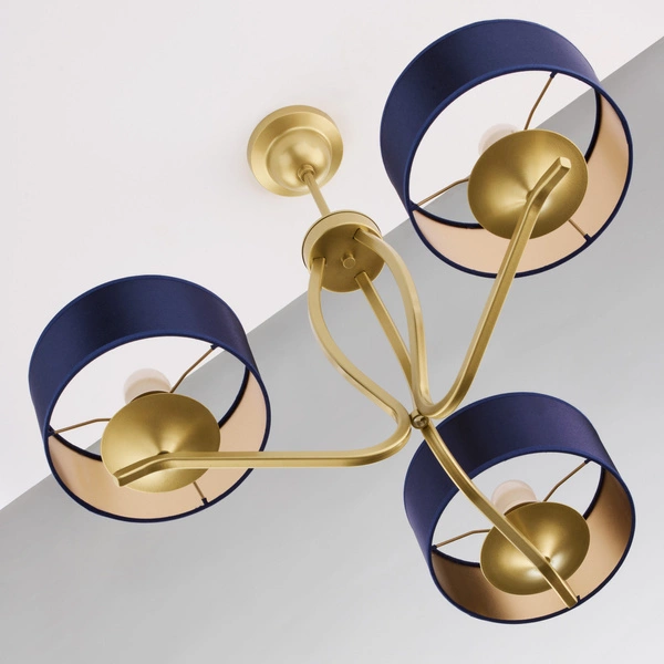 Klasyczny Żyrandol KASZMIR wys. 58cm 3xE27 15W IP20 | złoty połysk