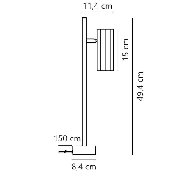 Lampa stołowa ALANIS GU10 15W Metal | Czarny