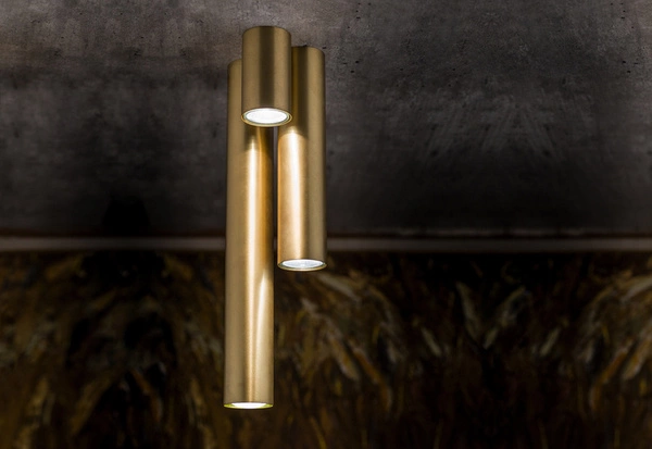 Spot sufitowy rurka tuba EYE M BRASS mosiądz śr. 5,5cm 8912